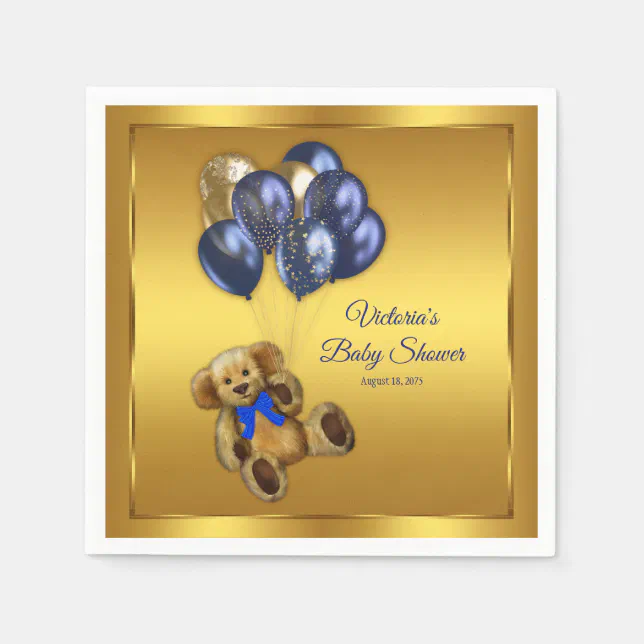Teddy Bear Baby Shower Napkins Zazzle
