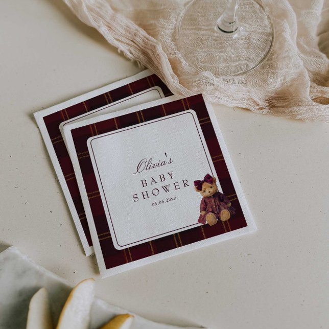 Teddy Bear Baby Shower  Napkins (Creator Uploaded)