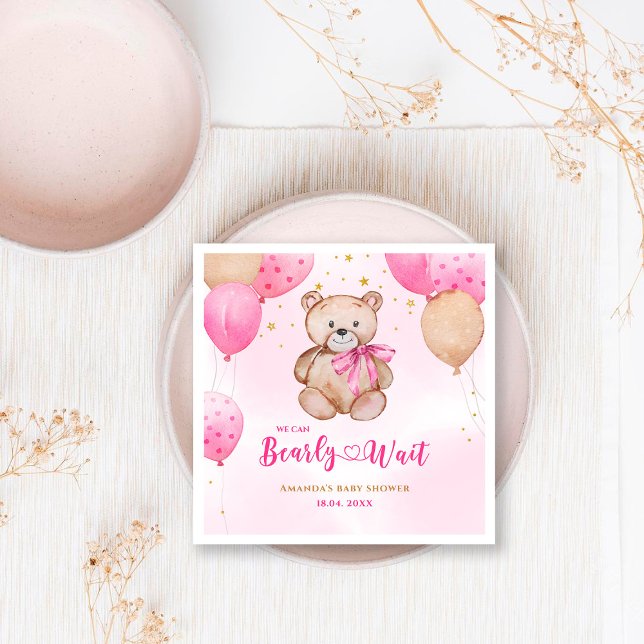 Teddy bear baby shower napkins (Creator Uploaded)