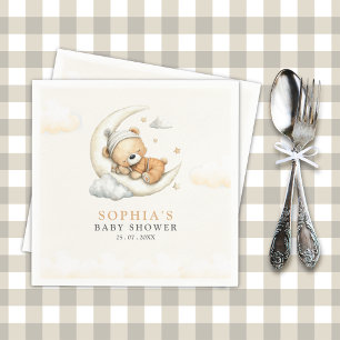 Teddy Bear Baby Shower   Neutral Boy Party Table  Napkins
