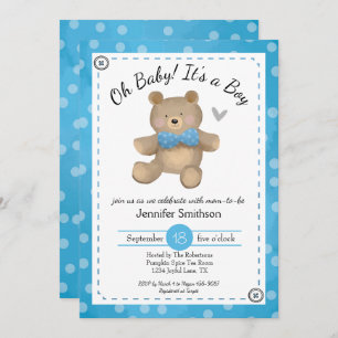 Teddy Bear Baby Shower Oh Baby Invitation