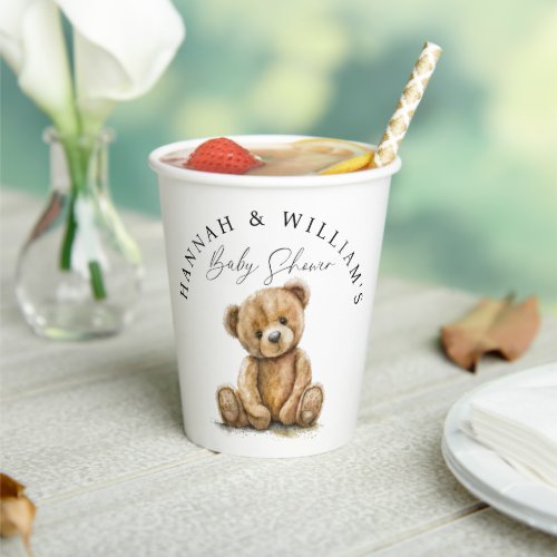 Teddy Bear Baby Shower Paper cup