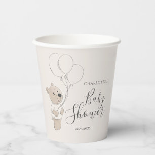 Teddy Bear Baby Shower Paper Cups