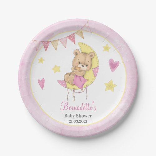 Teddy Bear Baby Shower Paper Plate
