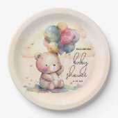 Teddy Bear Baby Shower Paper Plates (Front)