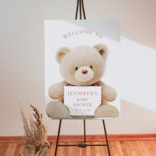 Teddy Bear Baby Shower Party Welcome Sign