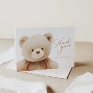 Teddy Bear Baby Shower Personalized Thank You Card