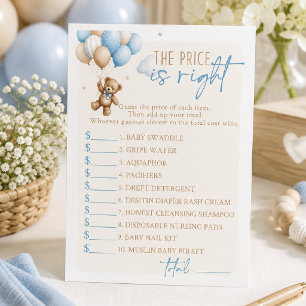 Teddy Bear Baby Shower Printable Game Invitation
