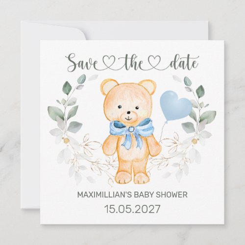 Teddy Bear Baby Shower Save the date