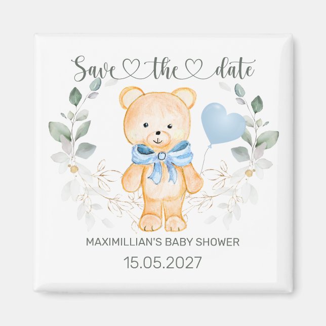 Teddy Bear Baby Shower Save the date Magnet (Front)