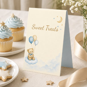 Teddy Bear Baby Shower Sweet Treats Dessert Table Tent