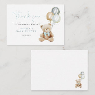 Teddy Bear Baby Shower Thank You Card