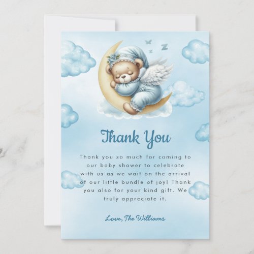 Teddy Bear Baby Shower Thank You Card