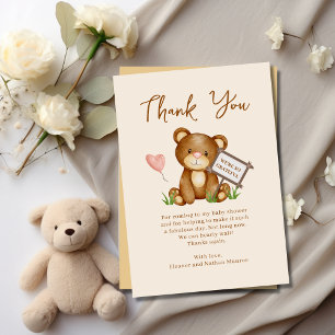 Teddy Bear Baby Shower Thank You Card
