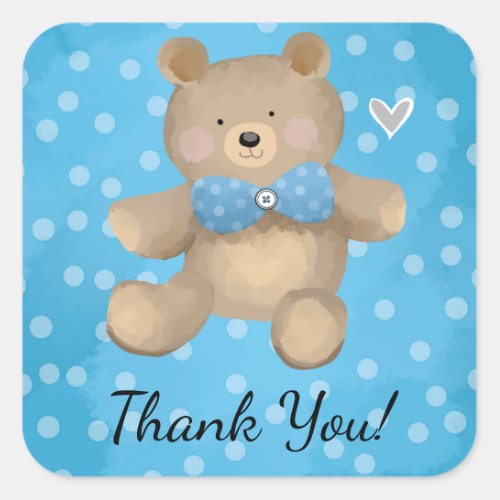 Teddy Bear Baby Shower Thank You Favor Tags