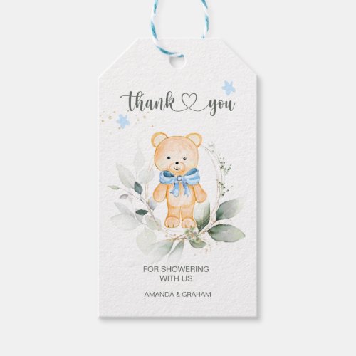 Teddy Bear Baby Shower Thank You  Gift Tags