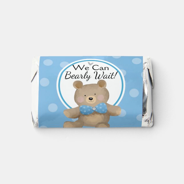 Teddy Bear Baby Shower Thank You Hershey's Miniatures (Front)