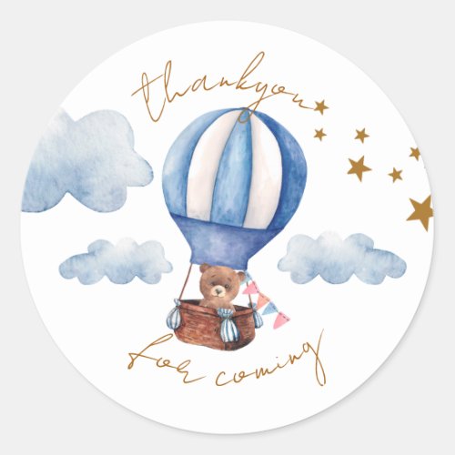 Teddy Bear Baby Shower Thankyou Sticker