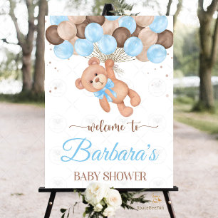Teddy Bear Baby Shower We can barely wait Foam Board