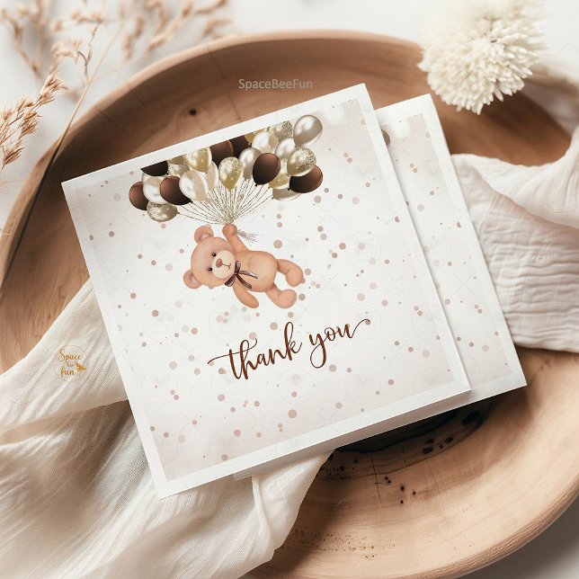 Teddy Bear Baby Shower We can barely wait Napkins (Teddy Bear Baby Shower Napkins, We Can Barely Wait Napkins, Baby Shower Tableware, Bear Themed Napki)