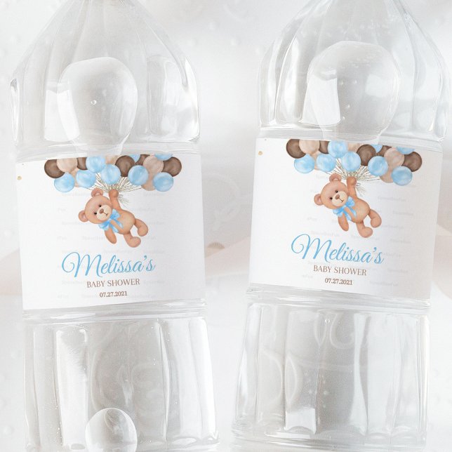 Teddy Bear Baby Shower We can barely wait Water Bottle Label (Teddy Bear Baby Shower Water Bottle Label, We Can Barely Wait Bottle Label, Baby Shower Bottle Wraps)