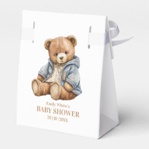 Teddy Bear Baby Shower We Can Bearly Wait Cute Favor Boxes