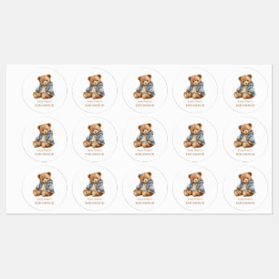 Teddy Bear Baby Shower We Can Bearly Wait Labels