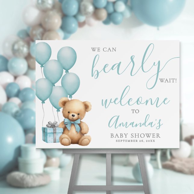 Teddy Bear Baby Shower Welcome Foam Board (Teddy Bear Baby Shower Welcome Foam Board)
