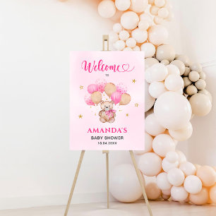 Teddy Bear Baby Shower Welcome Foam Board