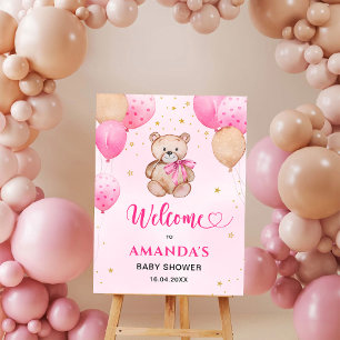 Teddy Bear Baby Shower Welcome Foam Board