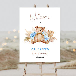 Teddy Bear Baby Shower Welcome Foam Board