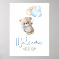 Teddy Bear Baby Shower Welcome Sign