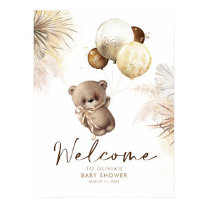 Teddy Bear Baby Shower Welcome Sign