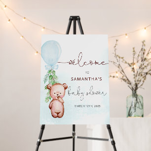 Teddy Bear Baby Shower Welcome Sign