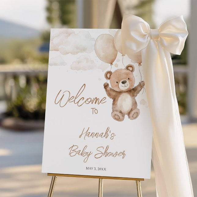 Teddy Bear Baby Shower Welcome Sign (Creator Uploaded)