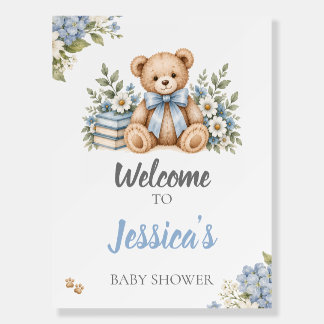 Teddy Bear Baby Shower Welcome Sign