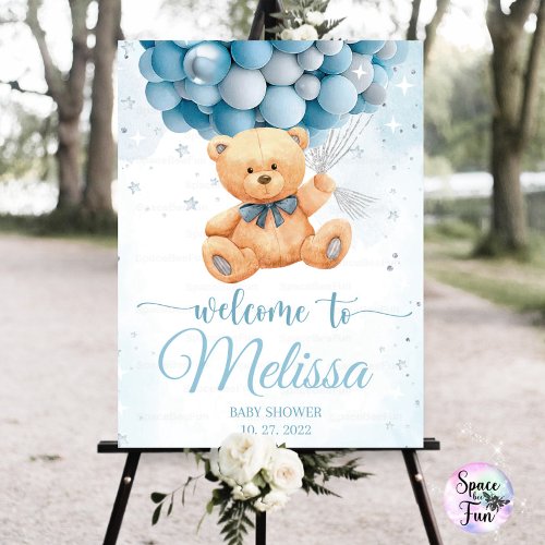 Teddy Bear Baby Shower Welcome sign Decorations 