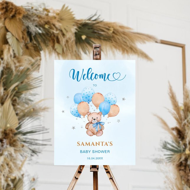 Teddy Bear Baby Shower Welcome Sign Poster (Creator Uploaded)