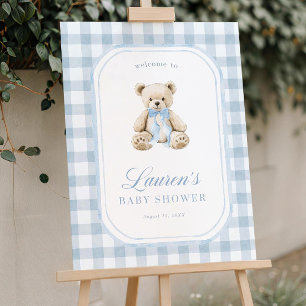 Teddy Bear Baby Shower Welcome Sign, We Can Bearly Foam Board