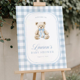 Teddy Bear Baby Shower Welcome Sign, We Can Bearly Foam Board