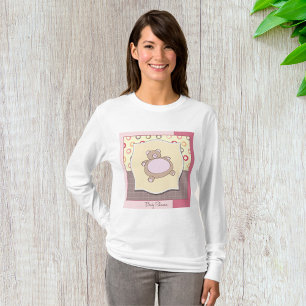 Teddy Bear Baby Shower with Retro Circles T-Shirt