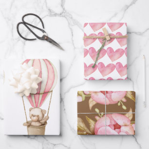 Teddy Bear Baby Shower Wrapping Paper Sheets