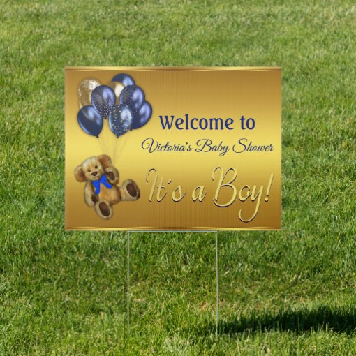 Teddy Bear Baby Shower Yard Sign Zazzle