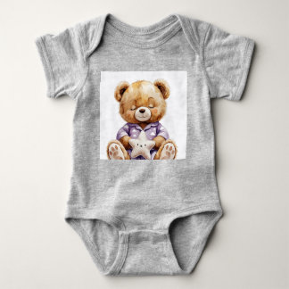Teddy bear baby suite baby bodysuit