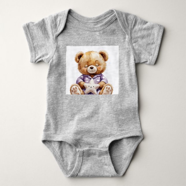 Teddy bear baby suite  bodysuit (Front)