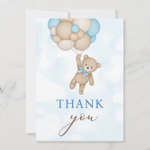 Teddy Bear Baby Thank You Card