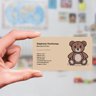 Teddy Bear - Babysitter Business Card