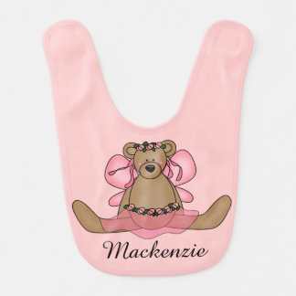 Teddy Bear Ballerina Bib