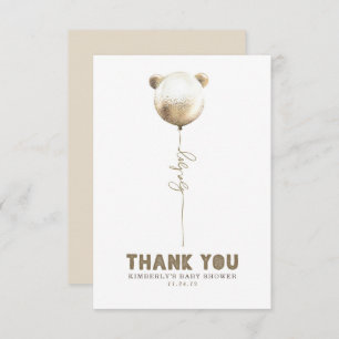 Teddy Bear Balloon Baby Shower Small Thank You