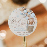 Teddy Bear Balloon Bearly Wait Baby Shower Favor Classic Round Sticker<br><div class="desc">Teddy Bear Balloon Bearly Wait Baby Shower Favor Classic Round Sticker 
All designs are © PIXEL PERFECTION PARTY LTD</div>